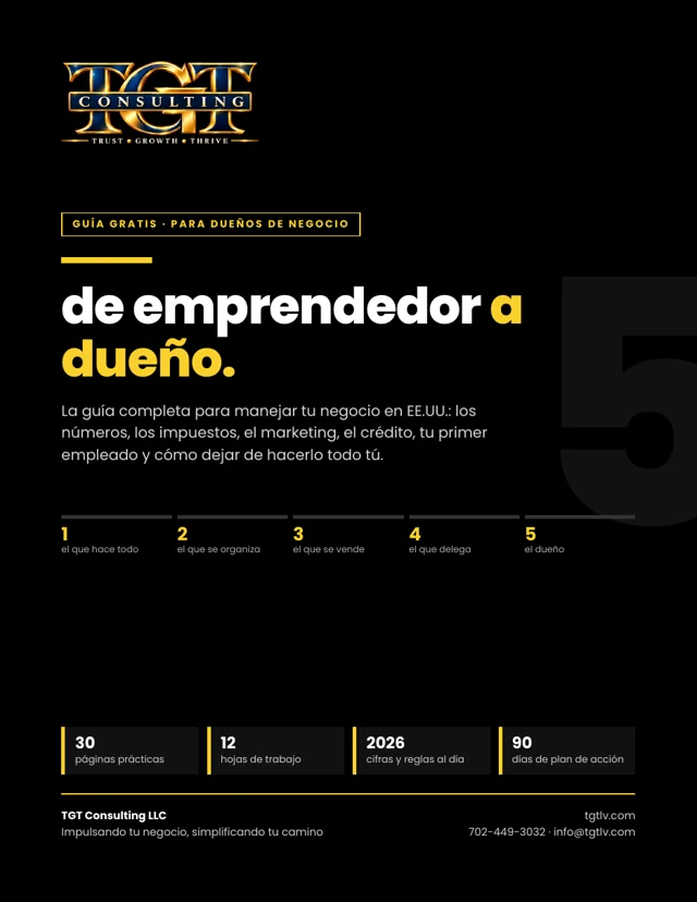 Portada de la guía gratis De emprendedor a dueño