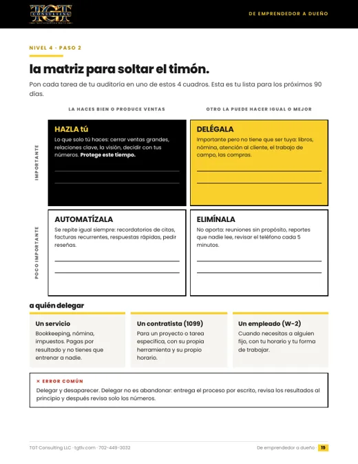 Página de muestra de la guía