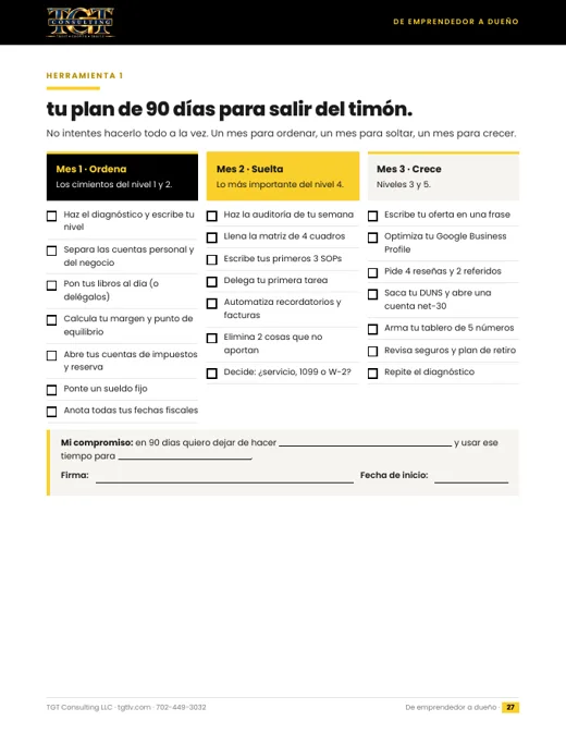 Página de muestra de la guía