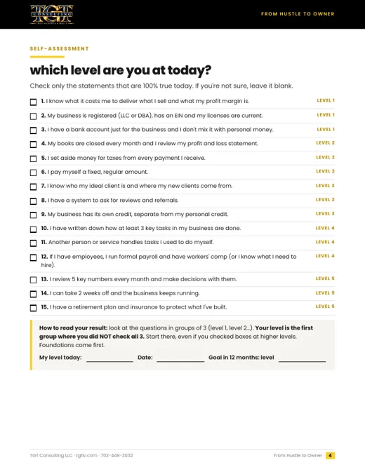Sample page from the guide
